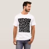 T-shirt Impression léopard noir gris (Devant entier)