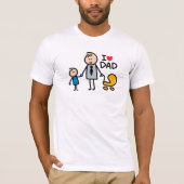 T-shirt Impression Love Daddy (Devant)