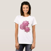 T-shirt Impression MACHINE À ENGRENAGES ROSE argentée cris (Devant entier)