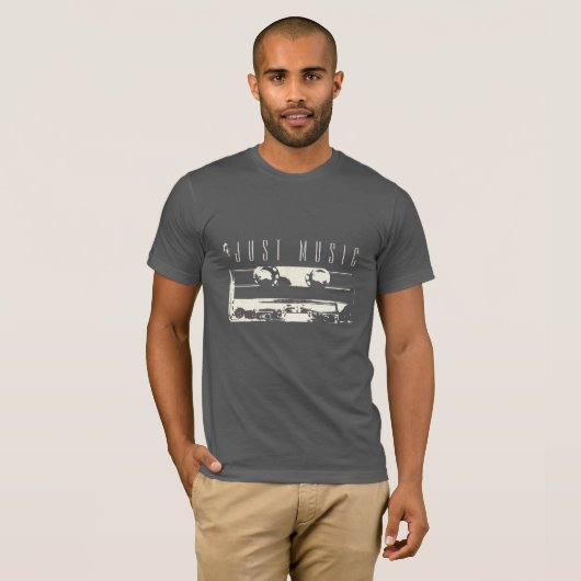 T-shirt Impression musicale de style rétro (Devant entier)