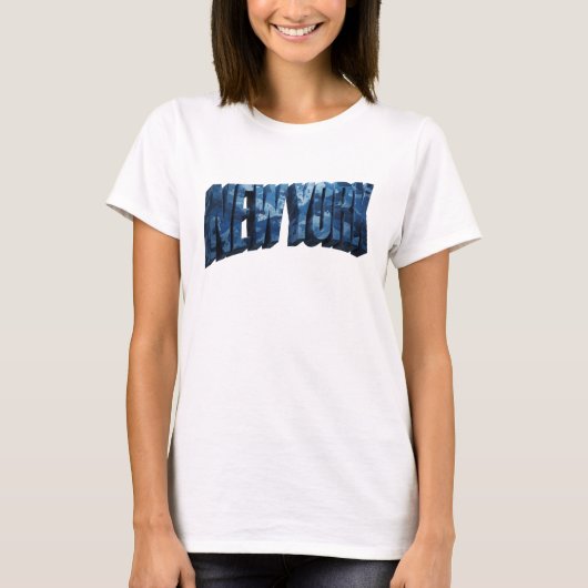 T-shirt Impression Navy NEW YORK Tendance (Devant)