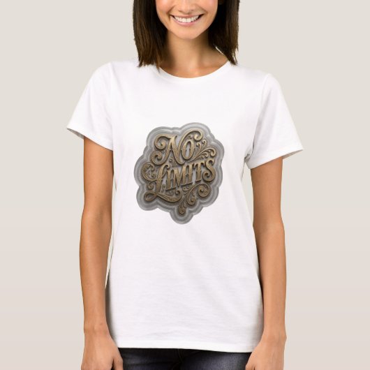 T-shirt Impression Or Bold Gold SANS LIMITES (Devant)