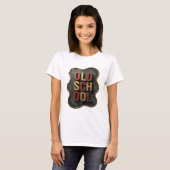 T-shirt Impression Or École Vieille en Or (Devant entier)