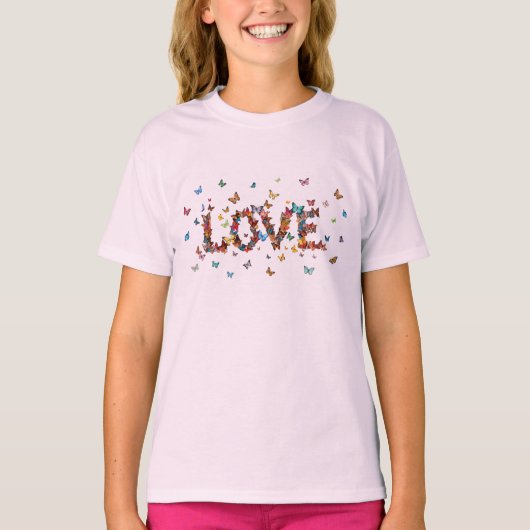 T-shirt Impression papillon de joie AMOUR | Inspirant et c (Devant)