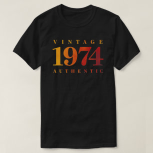 T-shirt Impression personnalisée 1974, Anniversaire inspir