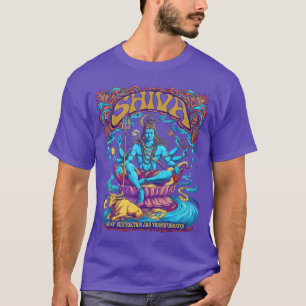 T-shirt Impression Shiva Dieu hindou Hommes Femmes Spiritu