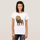 T-shirt Impression Statement Silver ROI LION Print (Devant entier)