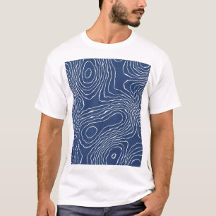 T-shirt Impression topographique biologique de la ligne te