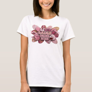 T-shirt Impression Vive Rose VIVRE RIRE BOIRE DU VIN