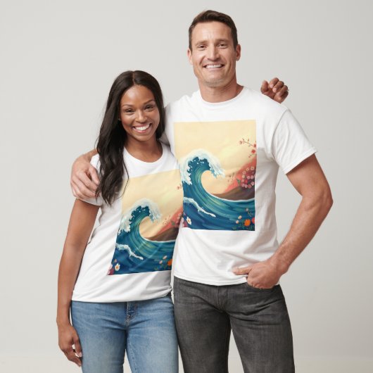 T-shirt Impressionistic Ocean Wave (Unisexe)