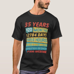 T-shirt Impressionnant 35 Ans Édition Limitée Vintage 35E