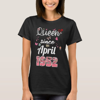 T-shirt Impressionnant depuis avril 1952 fleurs 1952 Avril