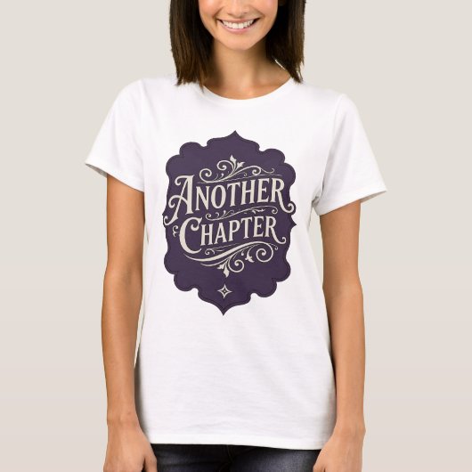 T-shirt Impressionnant violet impression "ANOTHER CHAPTER" (Devant)