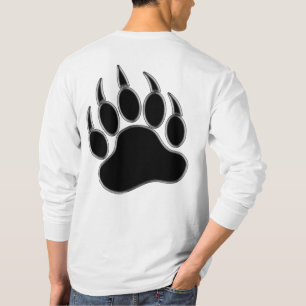 T-shirt Impressionnante Paw d'ours imprimée sur le dos - C