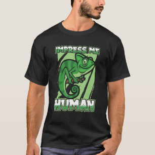 T-shirt Impressionnez-moi Herping humain coloré Reptile Li
