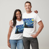 T-shirt Impressionnisme Vincent Van Gogh Starry Starry Nui (Unisexe)