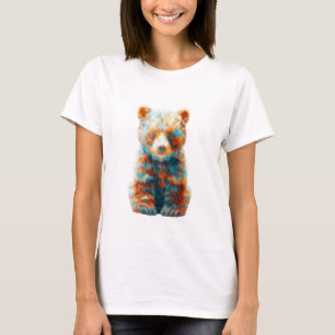T-shirt Impressionniste Cubiste Colorée Fourrure Faune Fem