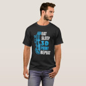 T-shirt Imprimante 3d Constructeurs de modèles d'impressio (Devant entier)