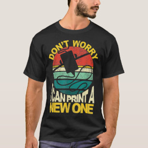 T-shirt Imprimante 3D vintage rétroimpression