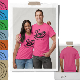 T-shirt Imprimante avant logo Entreprise Hommes Femmes Ros