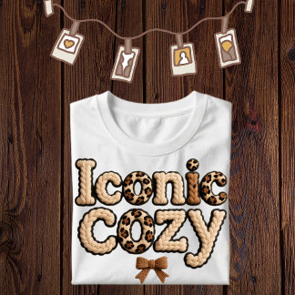 T-shirt imprimé à la fausse laine emblématique Coz