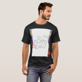 T-shirt imprimé à thème de chat (Devant entier)