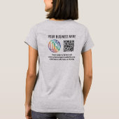 T-shirt Imprimé avant Code QR d'entreprise et logo d'entre (Dos)