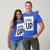 T-Shirt imprimé avec le texte Level Up (Unisexe)