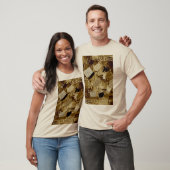 T-shirt imprimé beige vintage (Unisexe)