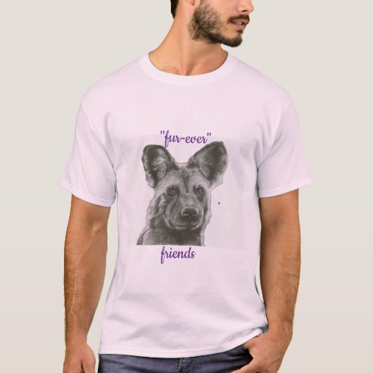 T-shirt imprimé chien (Devant)