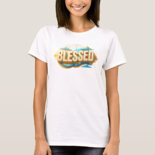 T-shirt Imprimé créatif BLESSED élégant