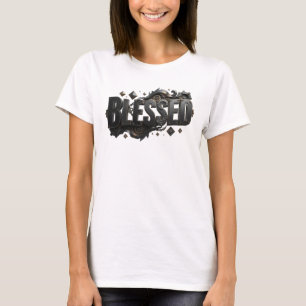 T-shirt Imprimé créatif BLESSED ludique