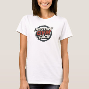 T-shirt Imprimé créatif VISAGE DE SALLE DE SPORT AU REPOS