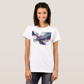 T-shirt Imprimé de mode ART ABSTRAIT Argent Chic (Devant entier)