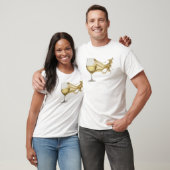 T-shirt Imprimé de mode vin abstrait chic (Unisexe)