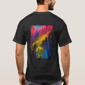 t-shirt imprimé en coton noir (Dos)