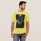 T-SHIRT IMPRIMÉ EN JAUNE DE CHEMISE (Devant entier)