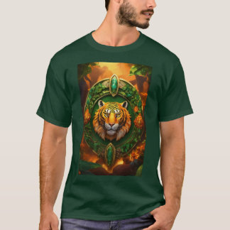 T-shirt imprimé en Tigre Elégance Fierce