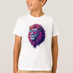 T-Shirt Imprimé Face De Lion Majestic - Cou Rond