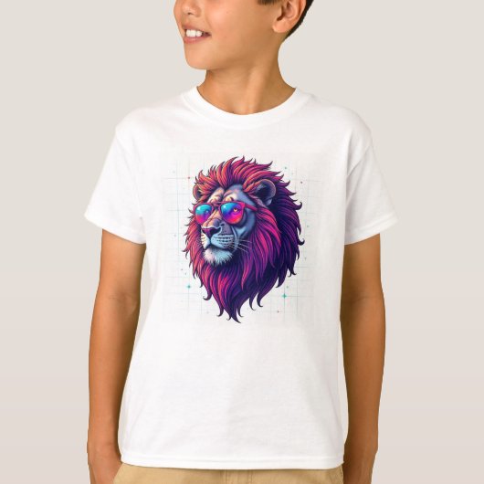 T-Shirt Imprimé Face De Lion Majestic - Cou Rond (Devant)