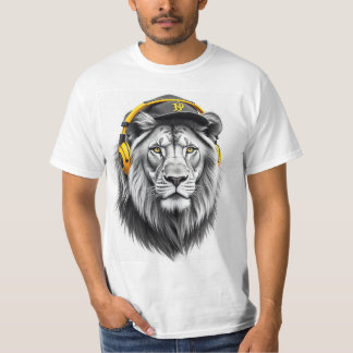 T-Shirt Imprimé Face De Lion Majestic - Cou Rond