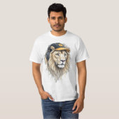 T-Shirt Imprimé Face De Lion Majestueux - Ha Cou R (Devant entier)