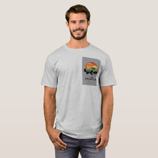 T-Shirt imprimé graphique gris pour hommes Adventu