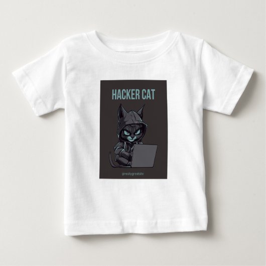 T-shirt imprimé Hacker cat (Devant)