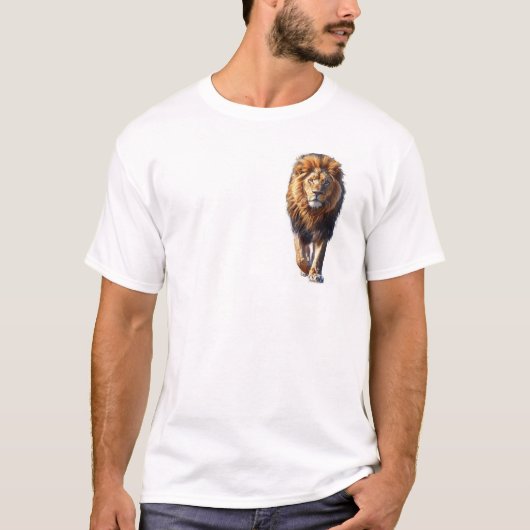 T-shirt imprimé lion (Devant)