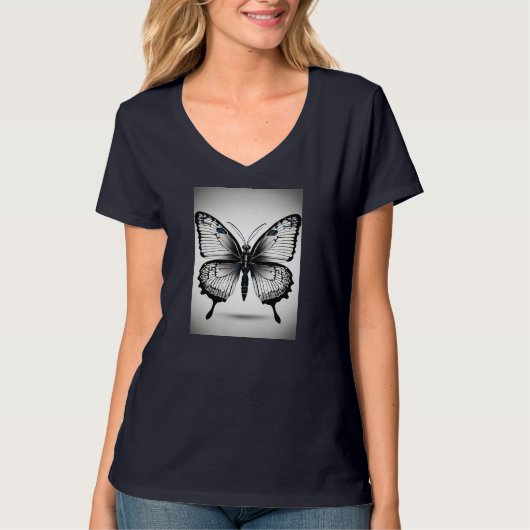 T-shirt imprimé papillon (Devant)