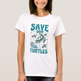 T-shirt imprimé pour la conservation de nos tortue
