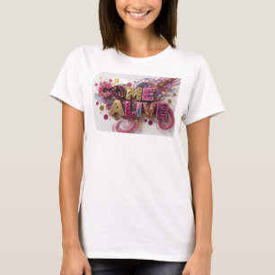 T-shirt Imprimé rose gras COME ALIVE
