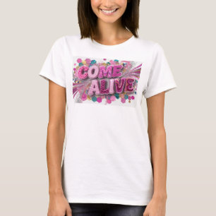 T-shirt Imprimé Rose Moderne REVIENS À LA VIE