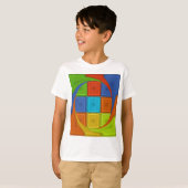T-shirt Imprimer À damiers (Devant entier)